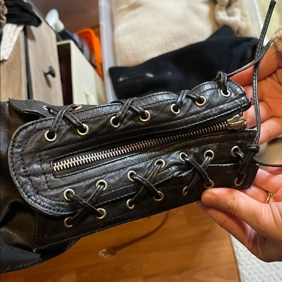 G-III Women's Black Leather Jacket - Picture 5 of 6